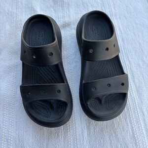 Black Crocs Crush Sandals size womens 8